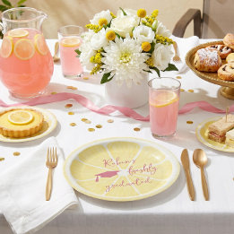 Freshly Graduated Personalized Lemon Paper Plate