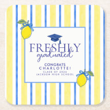 Freshly Graduated Watercolor Lemon Graduation