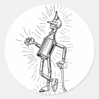 Freshly Oiled Tinman Classic Round Sticker