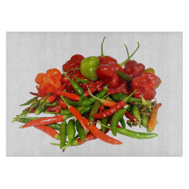 Freshly Picked Chillies Chopping Board (Front)