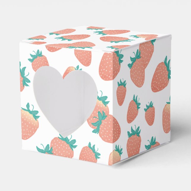 Freshly Picked Strawberries Favor Box (Front Side)