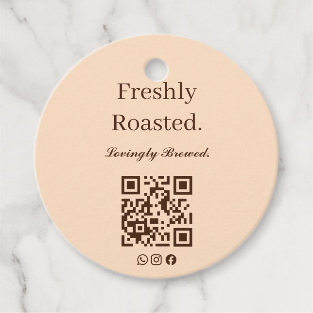 Freshly Roasted Lovingly Brewed Gift Tag (Front)