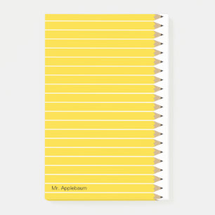 Freshly Sharpened Pencils Add Name 4 x 6 Post-it Notes