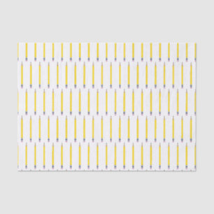 Freshly Sharpened Yellow Pencil Pattern Tissue Paper