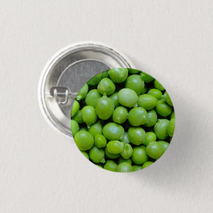 Freshly Shucked Green Peas 1 Inch Round Button