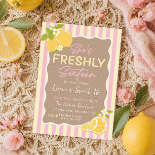 FRESHLY Sixteen Lemons 16th Birthday Invitation