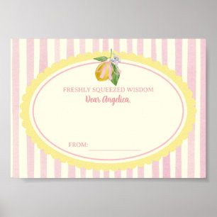 Freshly Squeezed Advice Card Poster