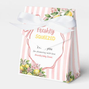 Freshly Squeezed Lemonade Bow Lemon Baby Shower Favor Box