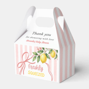 Freshly Squeezed Lemonade Bow Lemon Baby Shower Favor Box