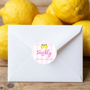 Freshly Squeezed Lemonade Classic Round Sticker