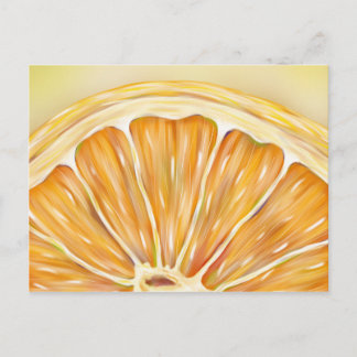 "Freshly squeezed" orange slice postcard