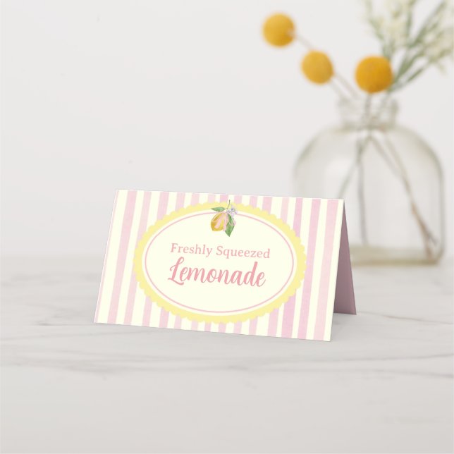 Freshly Table Food Labels Place Card (Front)