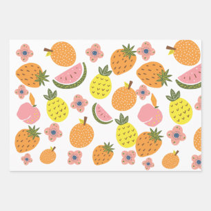 "Freshly Wrapped: Fruitful Delights Gift Paper" Wrapping Paper Sheet