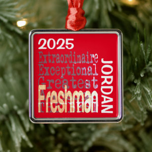 Freshman CUSTOM Extraordinaire Metal Ornament