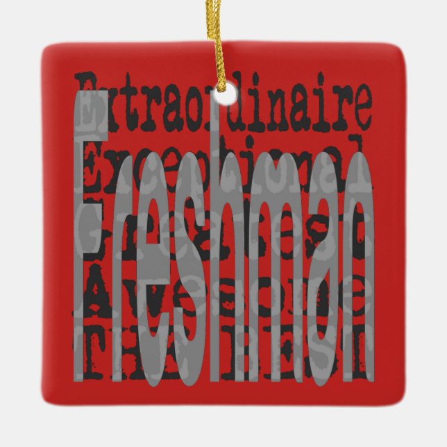 Freshman Extraordinaire Ceramic Ornament (Front)