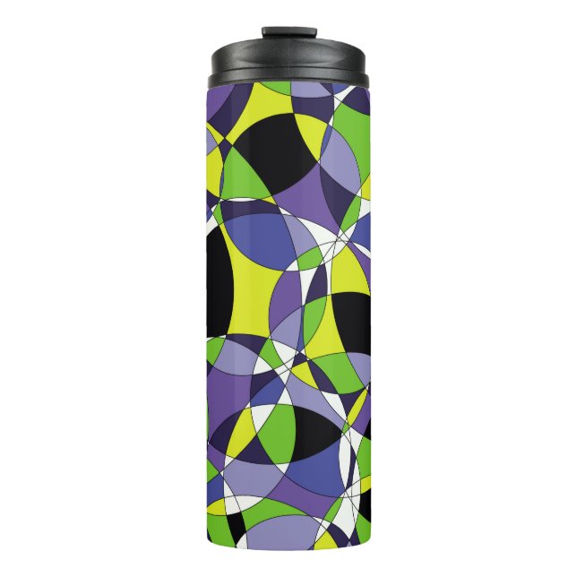 Freshness coloured abstract patternabstract, art,  thermal tumbler (Front)