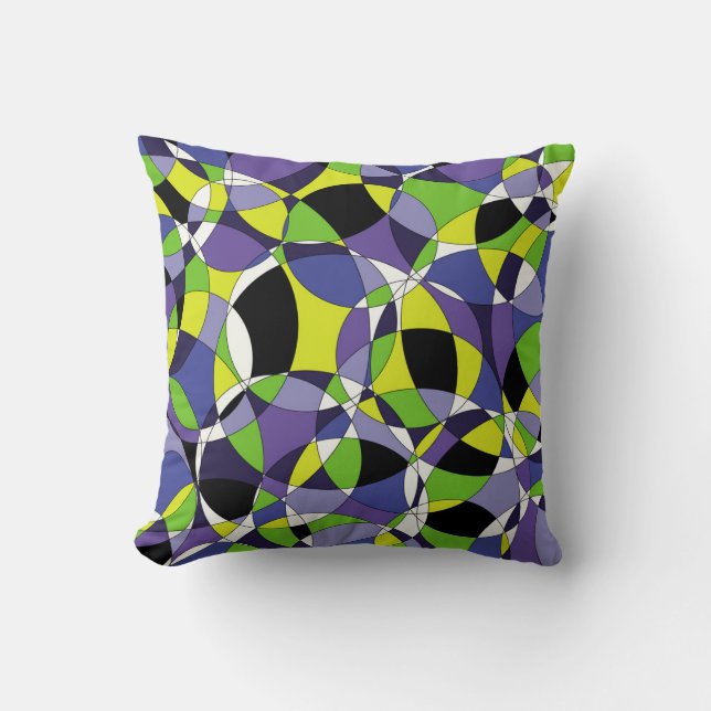 Freshness coloured abstract patternabstract, art,  throw pillow (Front)