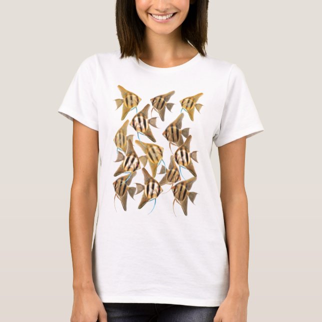 Freshwater Angelfish Baby Doll T-Shirt (Front)