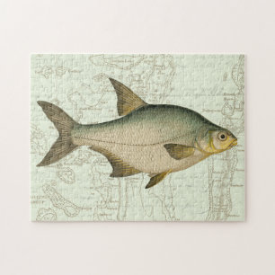 Freshwater Fish on Map Jigsaw Puzzle