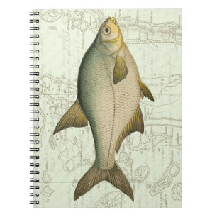 Freshwater Fish on Map Notebook