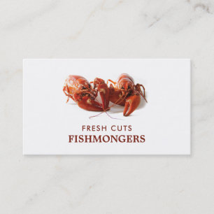 Freshwater Lobster, Fishmonger/Wife, Fish Market Business Card
