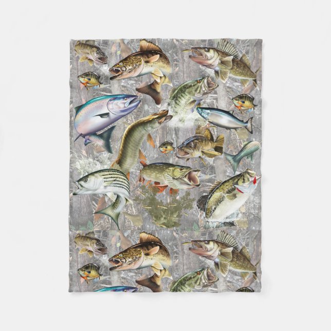 Freshwater Wrap Fleece Blanket (Front)