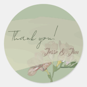 Fresia on Sage Classic Round Sticker