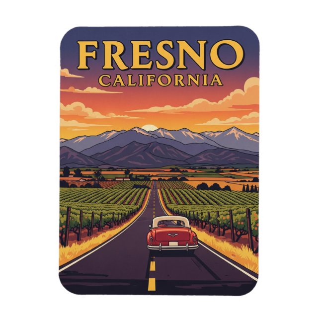 Fresno California Central Valley Magnet (Vertical)