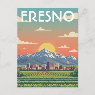 Fresno California Central Valley Postcard