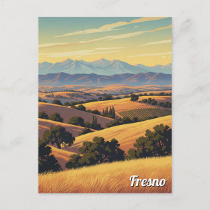 Fresno California Central Valley Postcard