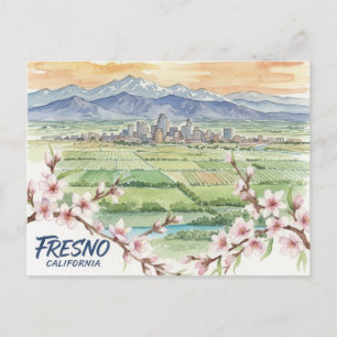 Fresno California Central Valley Postcard