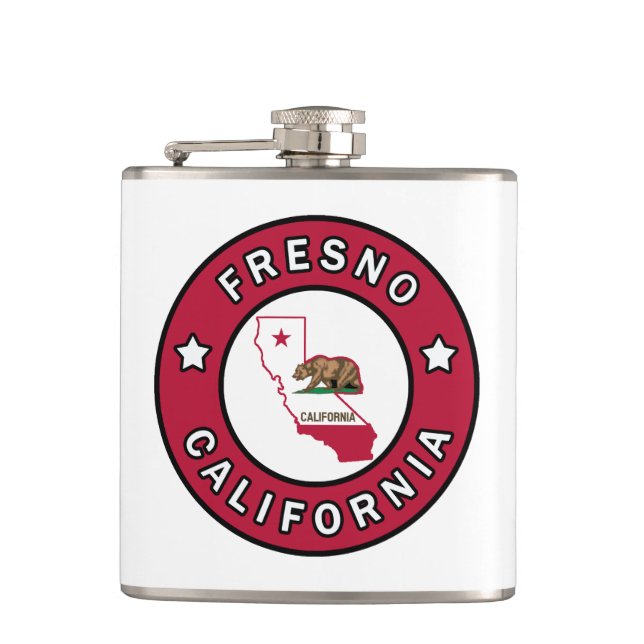 Fresno California Hip Flask (Front)