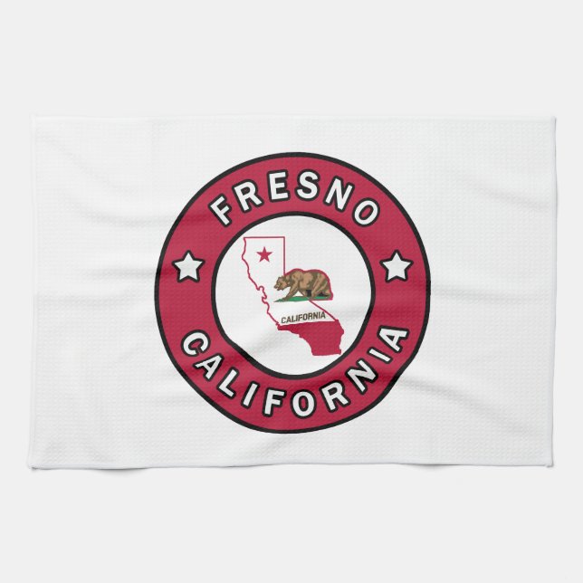 Fresno California Kitchen Towel (Horizontal)