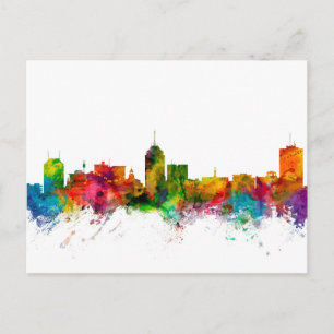 Fresno California Skyline Postcard
