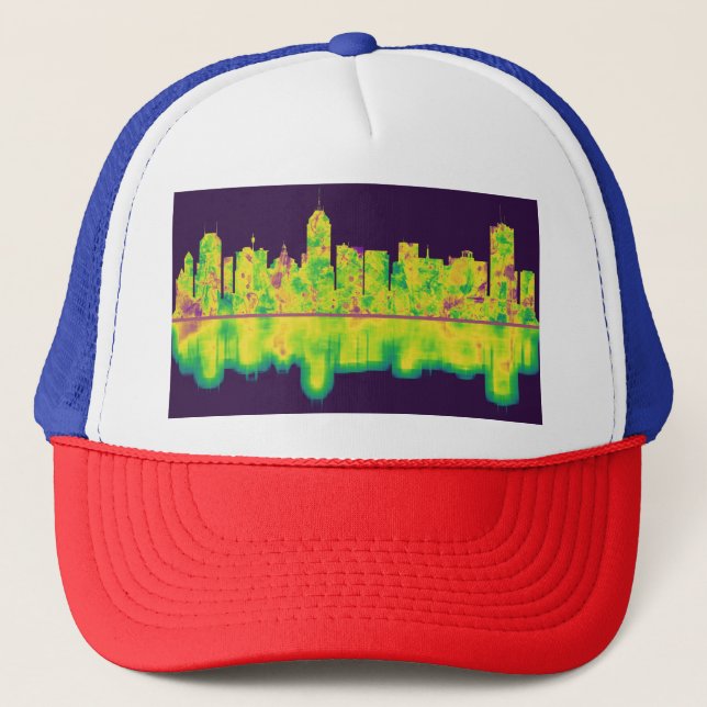 Fresno California Skyline Trucker Hat (Front)