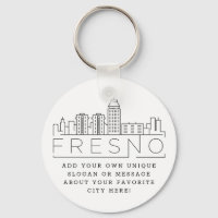 Fresno, California Stylized Skyline| Custom Slogan