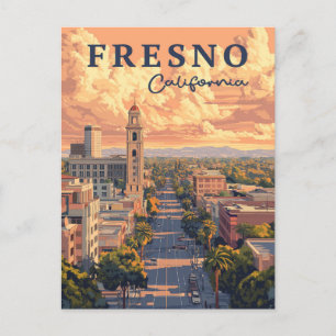 Fresno California Urban Landscape  Postcard