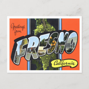 Fresno, Californie Vintage Big Letters Carte posta