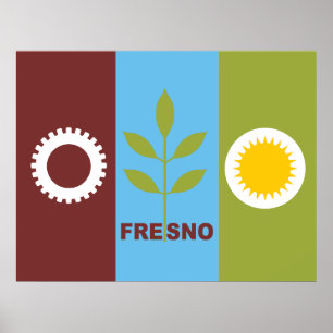 Fresno city flag poster