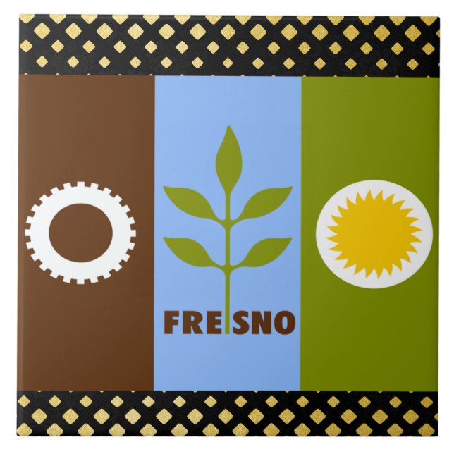 Fresno city flag tile (Front)