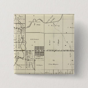 Fresno County, California 13 2 Inch Square Button