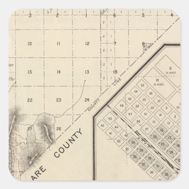 Fresno County, California 15 Square Sticker (Front)