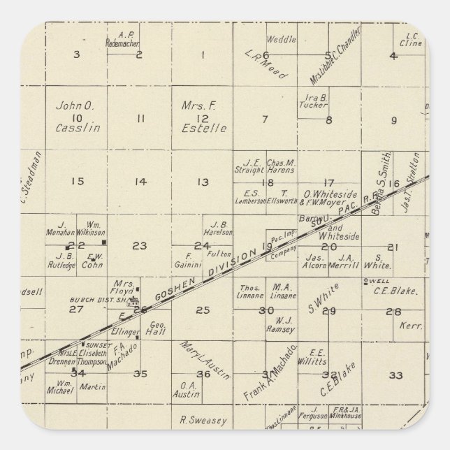 Fresno County, California 15 Square Sticker (Front)