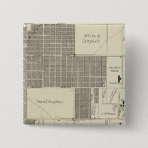 Fresno County, California 18 2 Inch Square Button