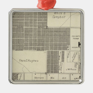 Fresno County, California 18 Metal Ornament