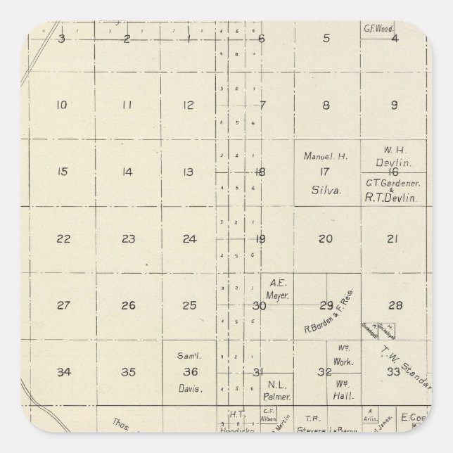Fresno County, California 20 Square Sticker (Front)