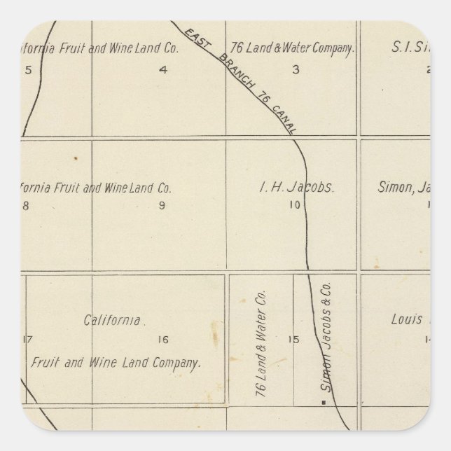 Fresno County, California 23 Square Sticker (Front)