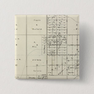 Fresno County, California 24 2 Inch Square Button