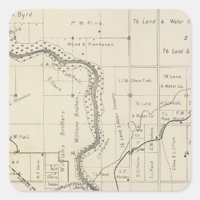 Fresno County, California 2 Square Sticker (Front)