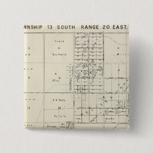 Fresno County, California 34 2 Inch Square Button